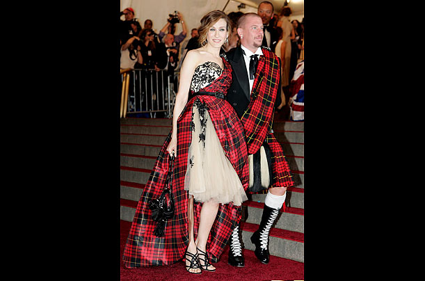 tartan ball gown