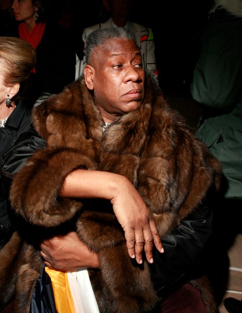 Vogue Editor At Large Andre Leon Talley sits on the front row before the Tibi Fall 2010 collection during New York Fashion Week