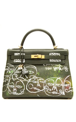 Hermes Graffitied Kelly, $16,500